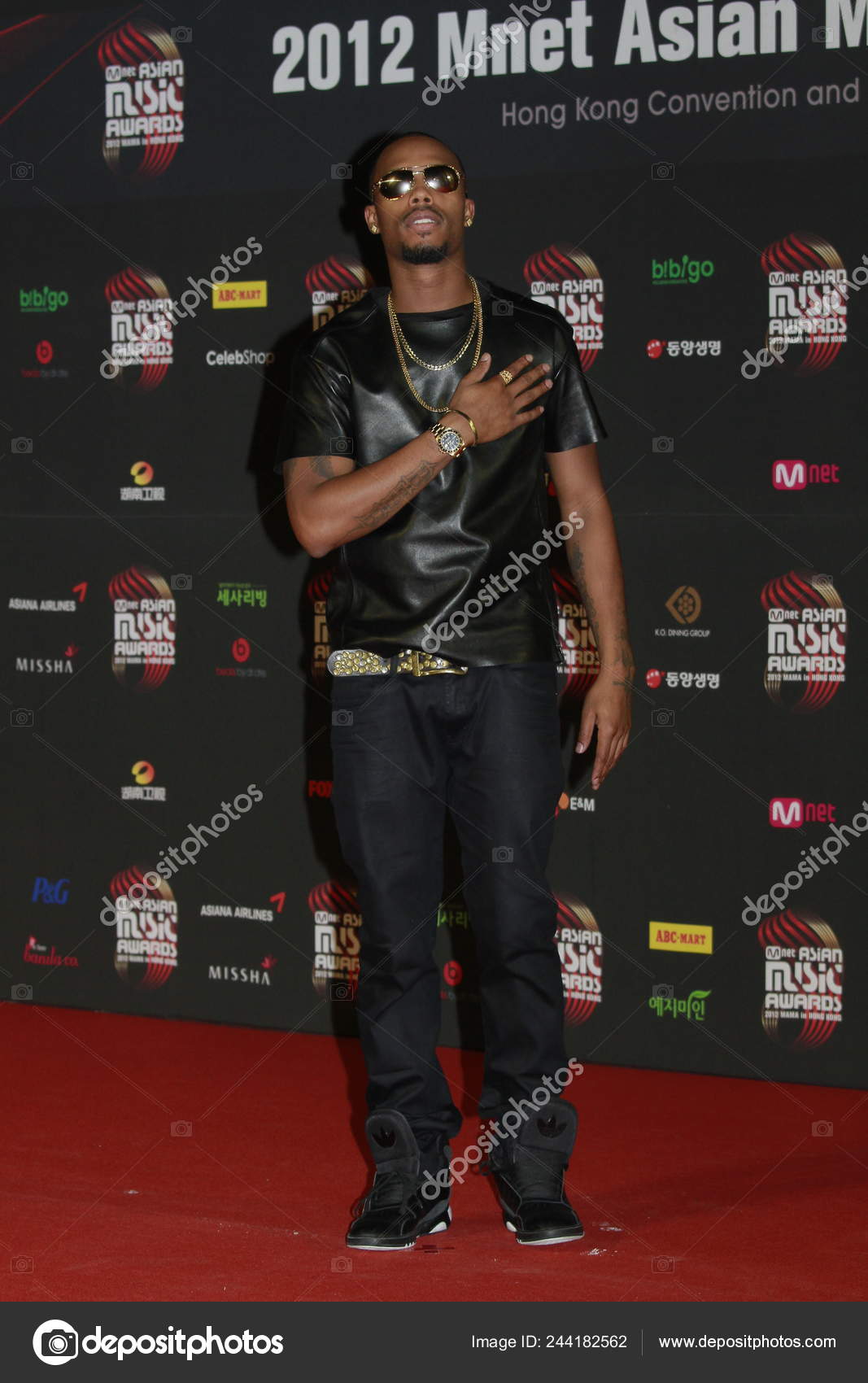 Singer Bobby Ray Simmons Poses Red Carpet Arrives 2012 Mnet – Stock