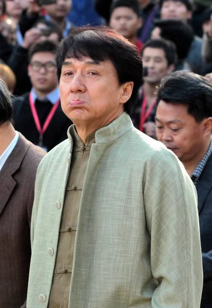 Jackie Chan Superestrella Del Kungfu File Hong Kong Asiste Una —  Fotos de Stock