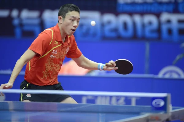 Kinesisk Bordtennis Spelare Xin Tävlar Mens Enda Final 2012 International — Stockfoto