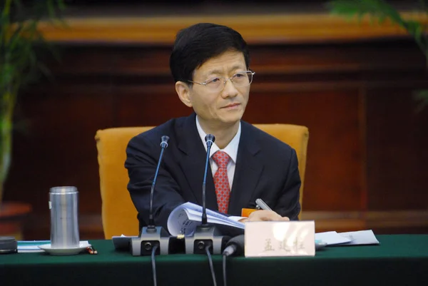 Meng Jianzhu Minister För Den Offentliga Säkerheten Kina Deltar Ett — Stockfoto