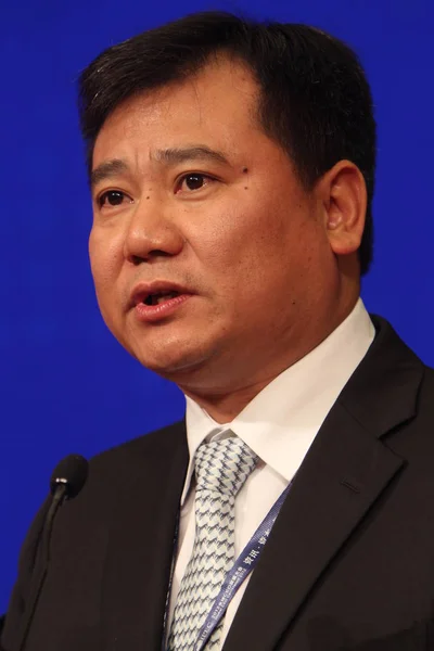 Zhang Jindong Président Suning Appliance Ltd Prend Parole Lors Conférence — Photo