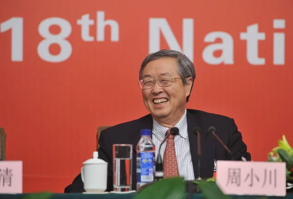 Zhou Xiaochuan Guvernör Peoples Bank China Pboc Kinas Central Bank — Stockfoto