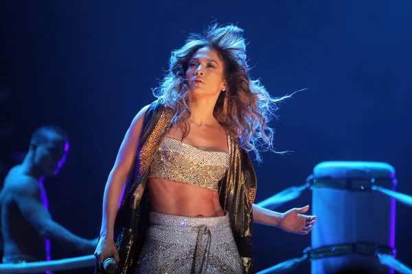 Cantora Norte Americana Jennifer Lopez Apresenta Concerto Sua Turnê Mundial — Fotografia de Stock