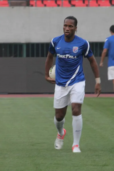 Didier Drogba Shanghai Shenhua Assiste Une Leçon Formation Pour Préparer — Photo