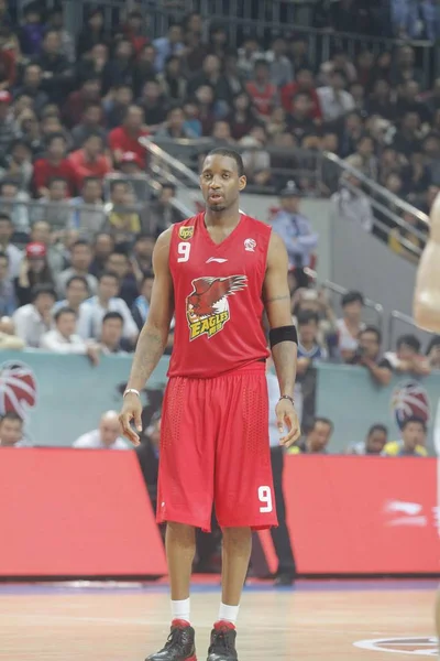 Tracy Mcgrady Qingdao Eagles Looks First Match Fujian Sturgeons 2012 — Stock Photo, Image