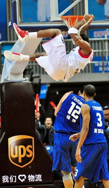 Tracy Mcgrady Qingdao Orlů Dunks Proti Tigers Severovýchod Jilin Pátém — Stock fotografie