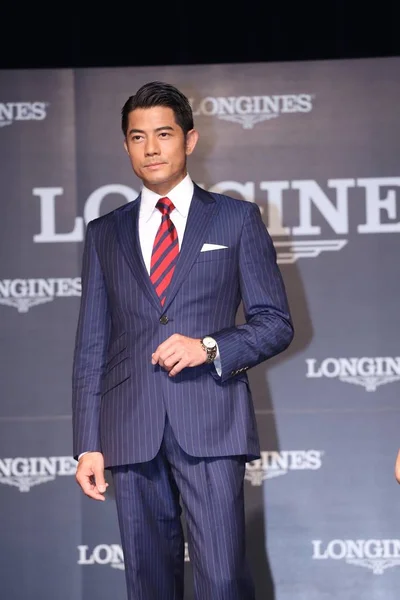 Hong Kong Sänger Und Schauspieler Aaron Kwok Posiert Während Einer — Stockfoto