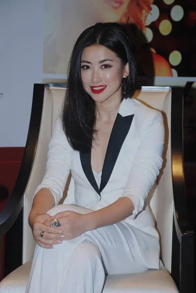 中国女優朱朱 ユベントス オーナー エルカンのガール フレンドは 上海を呼び出すと 中国での映画の記者会見に臨んだ 2012 — ストック写真