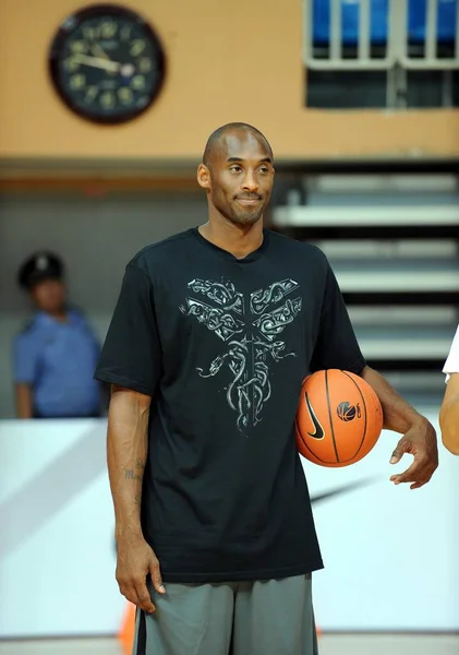 Superstar Nba Kobe Bryant Retratado Durante Sua Turnê China Cidade — Fotografia de Stock