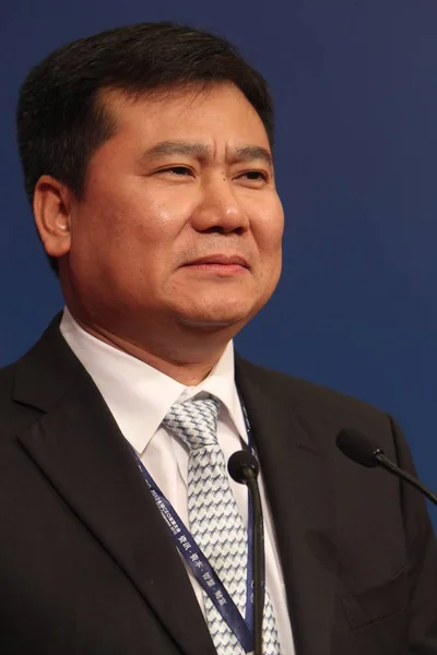 Zhang Jindong Presidente Suning Appliance Ltd Reacciona Conferencia Global Ceo —  Fotos de Stock