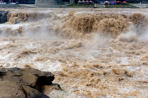 View Hukou Waterfall County North Chinas Shanxi Province August 2012 — Stock Photo, Image