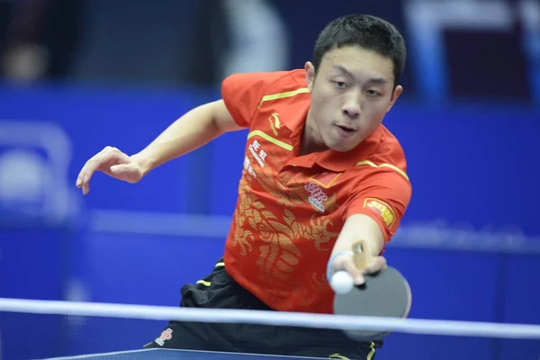 Joueur Tennis Table Chinois Xin Concourt Lors Finale Individuelle Masculine — Photo