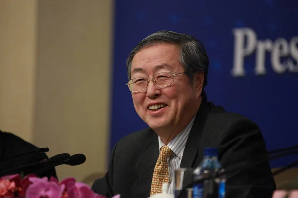 Zhou Xiaochuan Gouverneur Van Peoples Bank China Pboc Centrale Bank — Stockfoto
