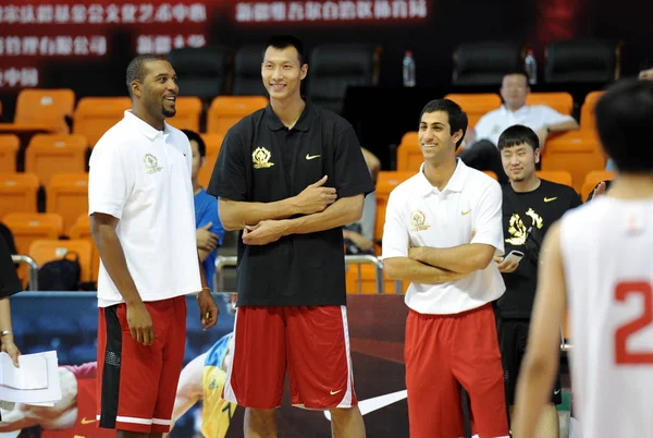 Chinas Суперзірки Баскетболу Jianlian Чорному Зображений Під Час Церемонії Запуску — стокове фото