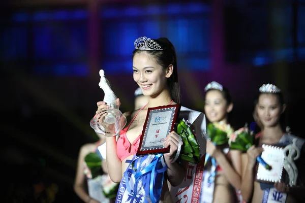 Zhao Meijuan Winner China Final Miss Bikini Global Contest Poses — Stock Photo, Image