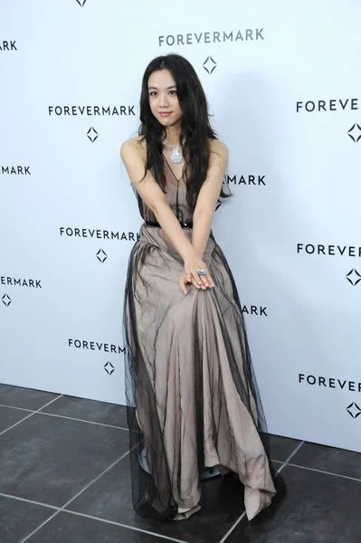 Chinese Actress Tang Wei Attends Diamond Fashion Show Forevermark Beijing — Stock Photo, Image