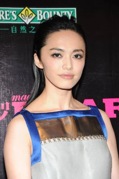 Actriz China Yao Chen Posa Alfombra Roja Cuando Llega Ceremonia — Foto de Stock
