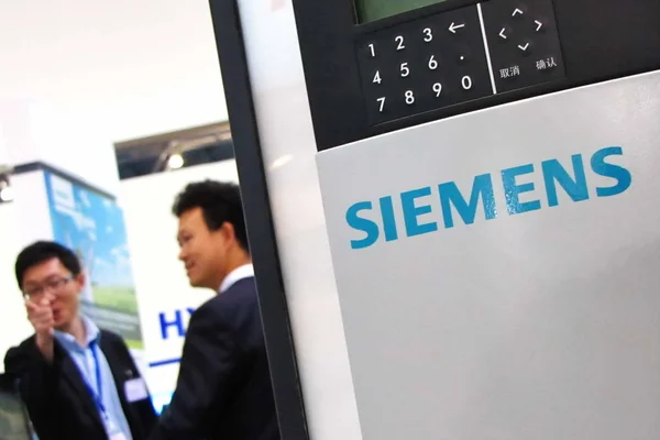 Siemens Monter Utställning Shanghai Kina November 2011 — Stockfoto