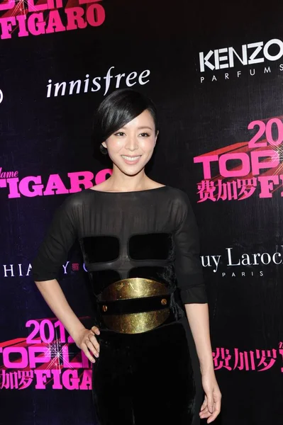 Chinese Actress Zhang Jingchu Poses She Arrives 2012 Top Life — Stock Photo, Image