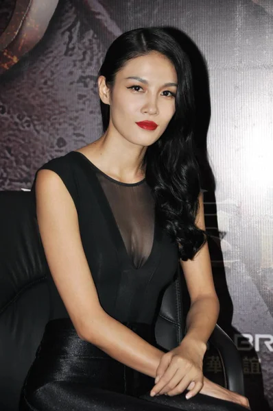 Chinese Actress Zhang Lanxin Poses Press Conference Movie Cz12 Beijing — Stock Photo, Image