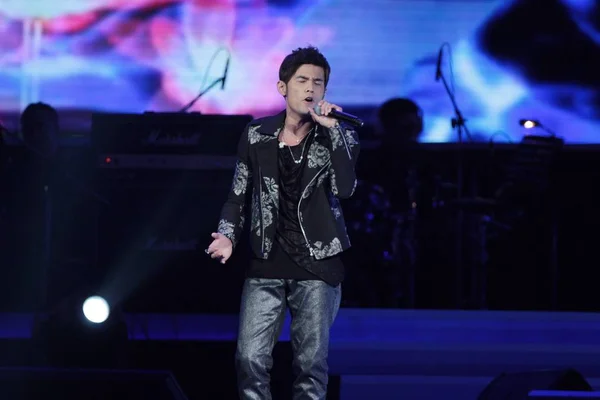 Cantor Taiwanês Jay Chou Apresenta Durante Concerto Chinese Music Chart — Fotografia de Stock