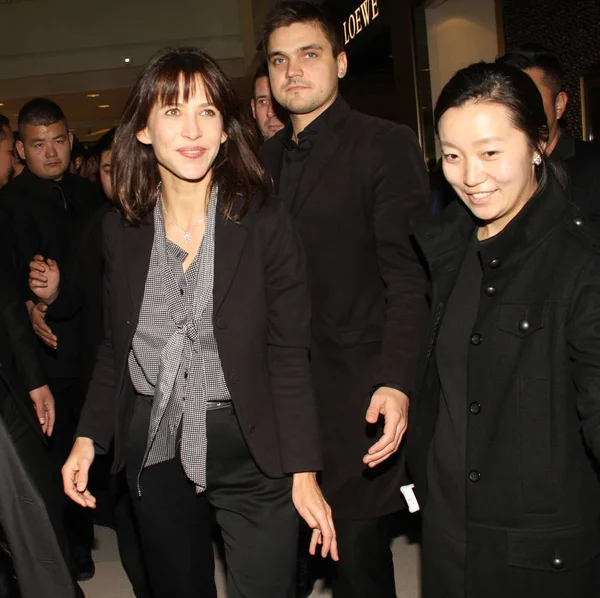 French Actress Sophie Marceau Center Attends Opening Ceremony Jewellery Boutique — Stock Photo, Image