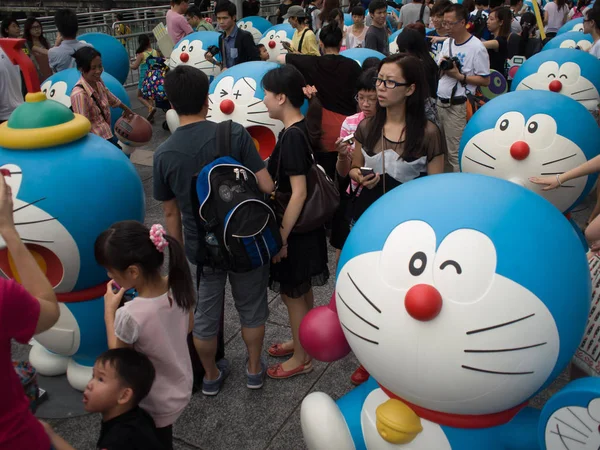 Citizens View Models Doraemon Famoso Personagem Desenho Animado Japonês Uma — Fotografia de Stock