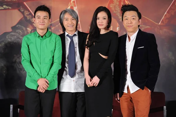 Des Acteurs Gauche Droite Acteur Chinois Wen Zhang Réalisateur Hong — Photo