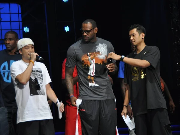 Miami Heat Lebron James Nba Yıldızı Nike Tarafından Şangay Çin — Stok fotoğraf