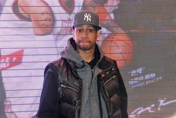 Former Nba Superstar Allen Iverson Looks Charity Event Fuzhou City — Stock Photo, Image