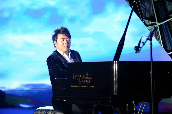 Pianista Chino Lang Lang Presenta Durante Ceremonia Beijing China Diciembre —  Fotos de Stock