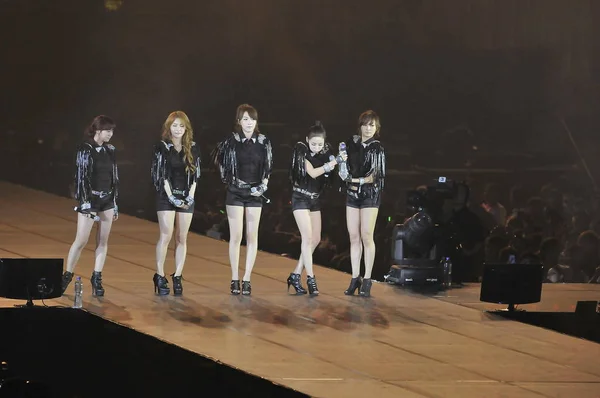 Membros Kara Girl Group Sul Coreano Assinado Com Dsp Media — Fotografia de Stock