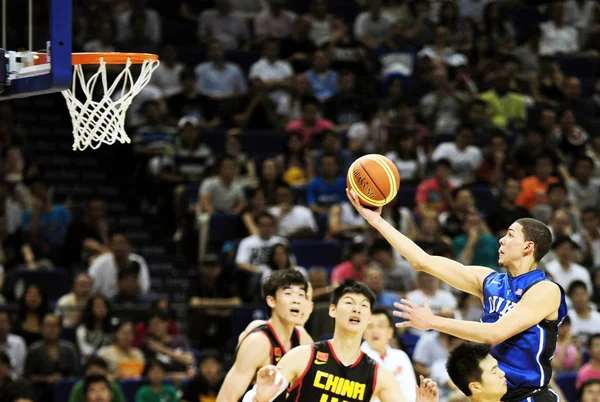 Duke Üniversitesi Basketbol Takımı Mavi Çin Olimpiyat Basketbol Takımı Oyuncuları — Stok fotoğraf