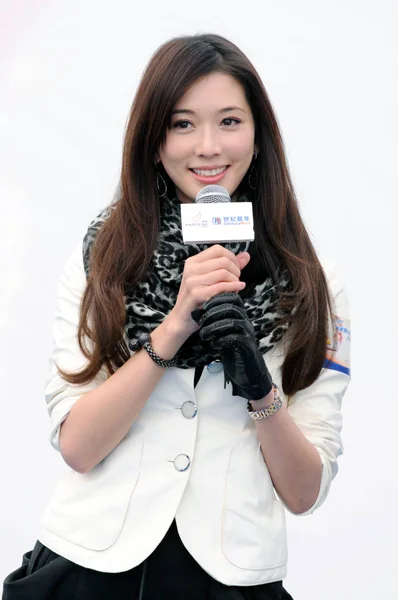 2011年1月15日 台湾模特兼女演员林志玲在中国上海参加了推广潘腾洗发水的商业活动 — 图库照片