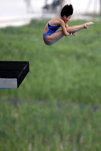 Chinas Chen Ruolin Nimmt Finale Der Frauen Meter Plattform Sprungwettbewerbe — Stockfoto