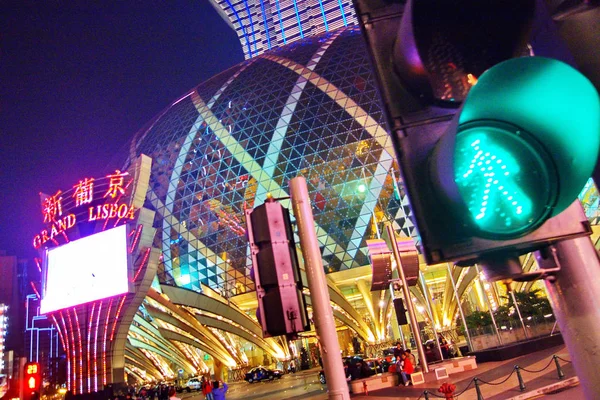 Plik Wgląd Nocy Kasyno Grand Lisboa Hotel Macau Chin Listopada — Zdjęcie stockowe