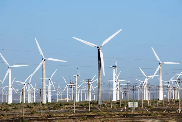 Ветряные Турбины Генерируют Электричество Ветряной Электростанции Дабанченге Северо Западный Синьцзян — стоковое фото