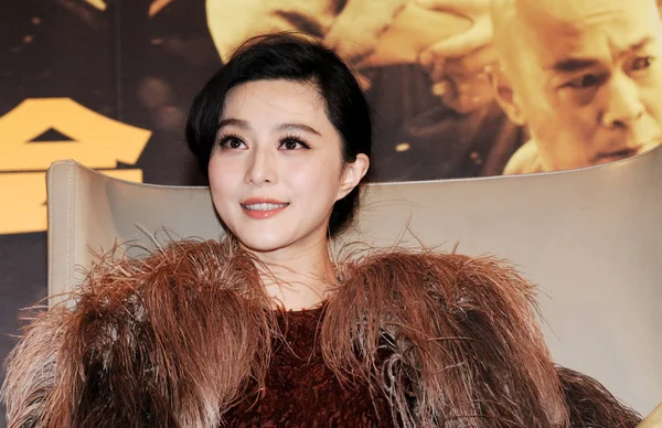 Kínai Színésznő Fan Bingbing Részt Vesz Egy Sajtótájékoztatón Film Shaolin — Stock Fotó