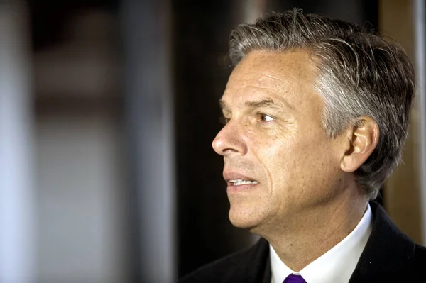 Jon Huntsman Embajador Los Estados Unidos China Visita Academia Yuelu — Foto de Stock