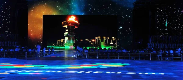 Пламя Универсиады Будет Потушено Церемонии Закрытия Летней Универсиады Шэньчжэне Провинция — стоковое фото