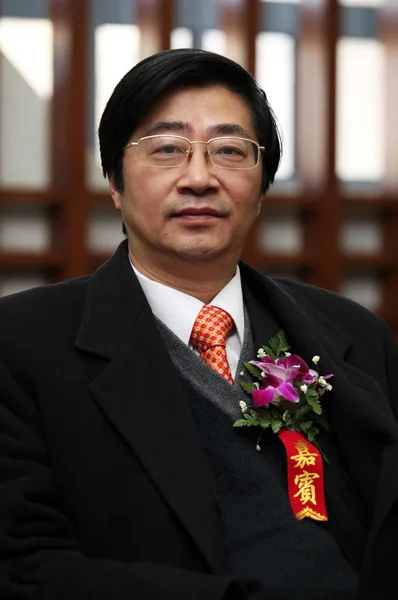 Direktören För Wenzhou Sme Små Medelstoraföretag Utvecklingsfrämjande Assoc Ses Vid — Stockfoto