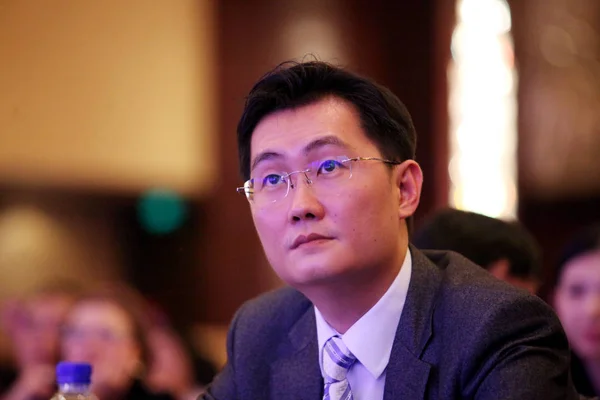 File Huateng Pony Fundador Ceo Tencent Inc Asiste Cumbre Empresarios —  Fotos de Stock