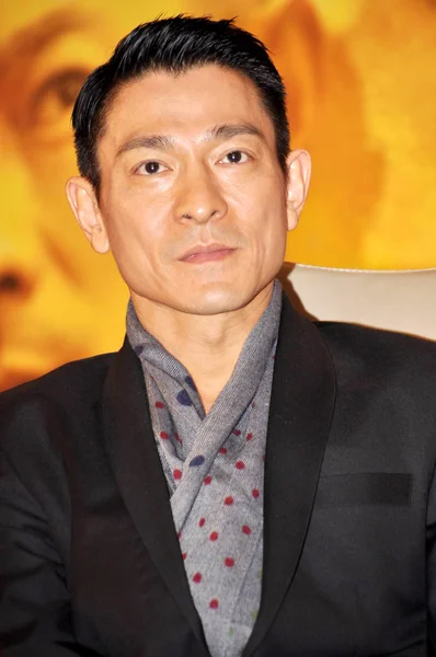 Cantante Actor Hong Kong Andy Lau Asiste Una Conferencia Prensa — Foto de Stock