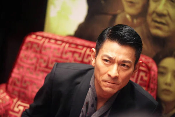 Hongkong Zanger Acteur Andy Lau Woont Een Persconferentie Voor Film — Stockfoto