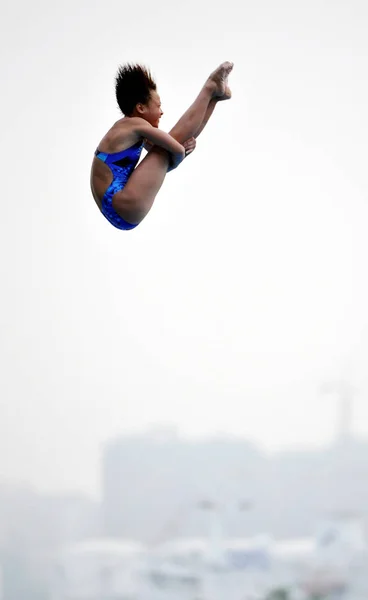 Chinas Yadan Participe Finale Épreuve Féminine Plongeon Plate Forme Mètres — Photo