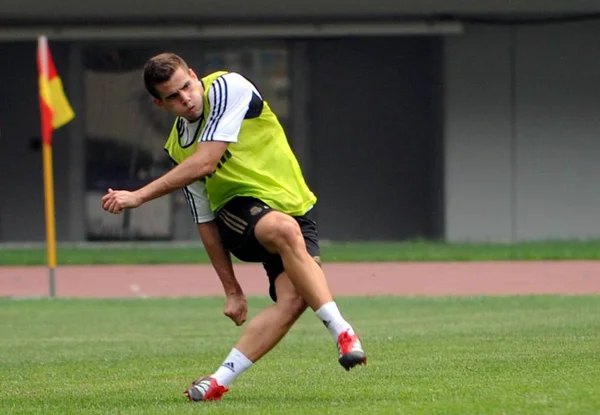 Een Speler Van Real Madrid Oefeningen Tijdens Een Trainingssessie Tianjin — Stockfoto