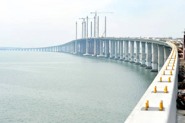 Qingdao Gulf Bridge Also Known Qingdao Bay Bridge Qingdao Haiwan — Stock Photo, Image