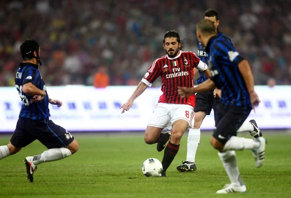 Gennaro Ivan Gattuso Von Milan Mitte Fordert Fußballer Von Inter — Stockfoto