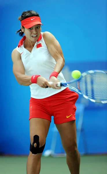 Chinas Compite Partido Cuartos Final Del Equipo Tenis Femenino Agasint — Foto de Stock