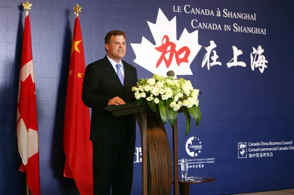 Canadese Minister Van Buitenlandse Zaken John Baird Spreekt Een Business — Stockfoto